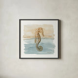 Sand and Sea III by Lisa Audit. Shown in a sleek black glass frame for a contemporary gallery look. Available as an archival giclee rolled canvas, fine art paper, or poster print. SKU 17035a.