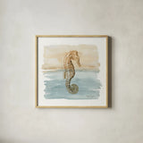 Sand and Sea III by Lisa Audit. Shown in a natural wood glass frame for a timeless modern aesthetic. Available as an archival giclee rolled canvas, fine art paper, or poster print. SKU 17035a.