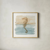Sand and Sea IV by Lisa Audit. Shown in a natural wood glass frame for a timeless modern aesthetic. Available as an archival giclee rolled canvas, fine art paper, or poster print. SKU 17036a.