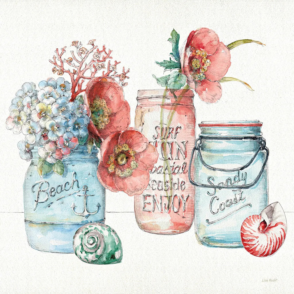 Sea Finds VII by Lisa Audit. SKU 20817a. Archival Giclee Fine art print for wall decor.