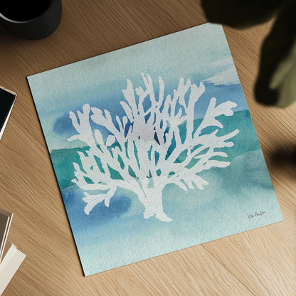 Sea Life Coral II by Lisa Audit. Shown as a detailed flat fine art print, highlighting archival giclee quality. Available as an archival giclee rolled canvas, fine art paper, or poster print. SKU 16813a.