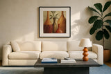Southern Tones III by Lisa Audit. Displayed in a glass frame with matte in a clean modern living room. Available as an archival giclee rolled canvas, fine art paper, or poster print. SKU 1707a.