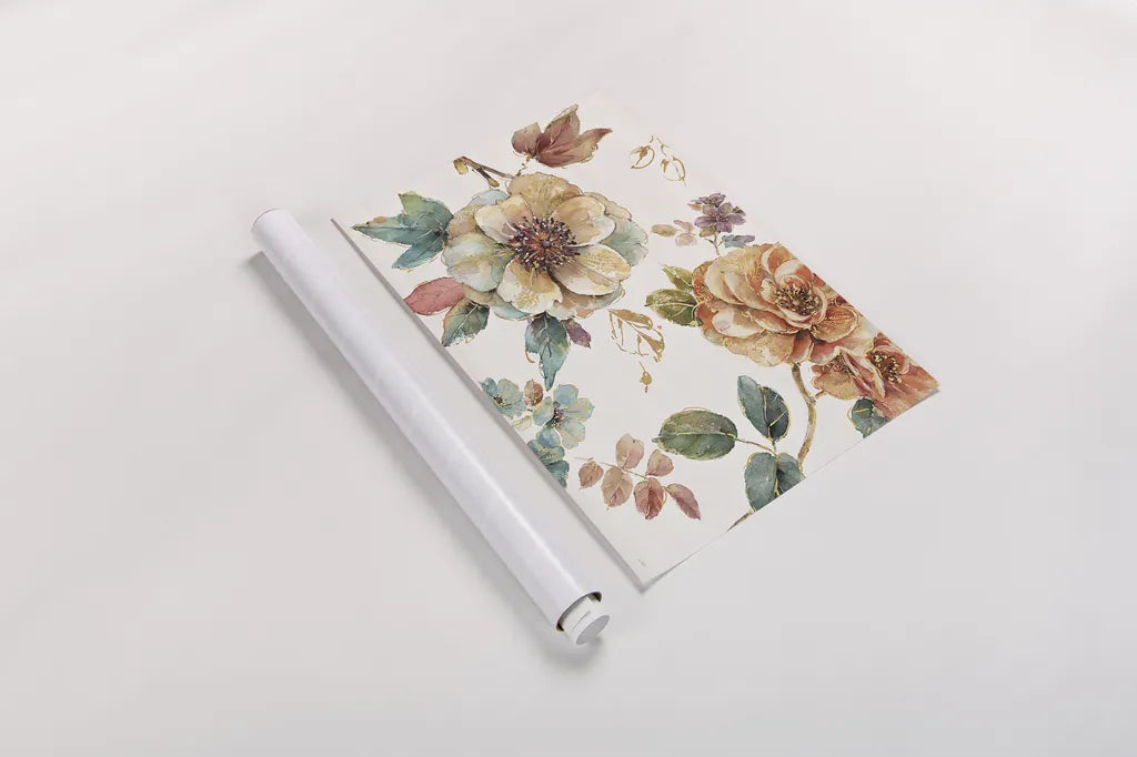 Spiced Nature I Soft White by Lisa Audit. shown as a rolled paper print. Available as archival giclee rolled canvas, fine art paper, or poster print. SKU 35089i.