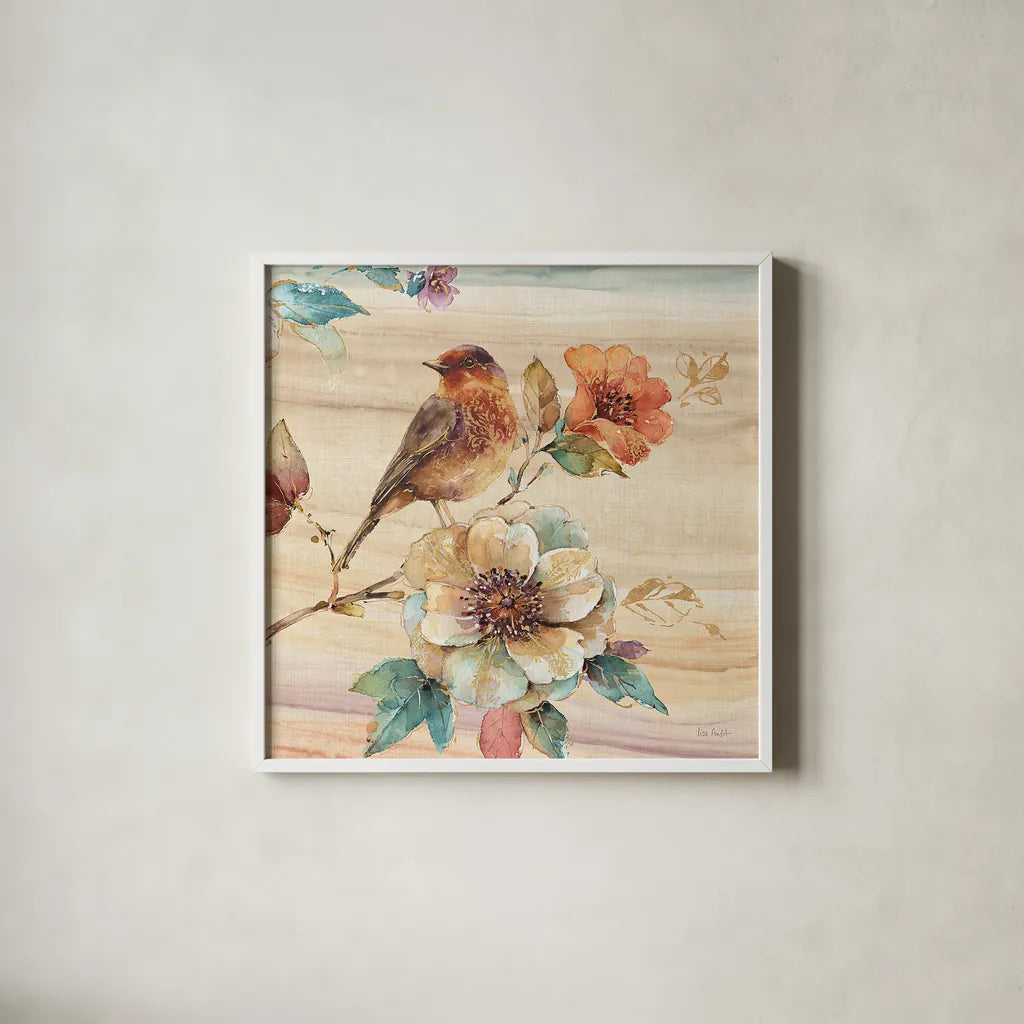 Spiced Nature II by Lisa Audit. Shown in a crisp white glass frame for a clean and minimalist style. Available as an archival giclee rolled canvas, fine art paper, or poster print. SKU 24816a.