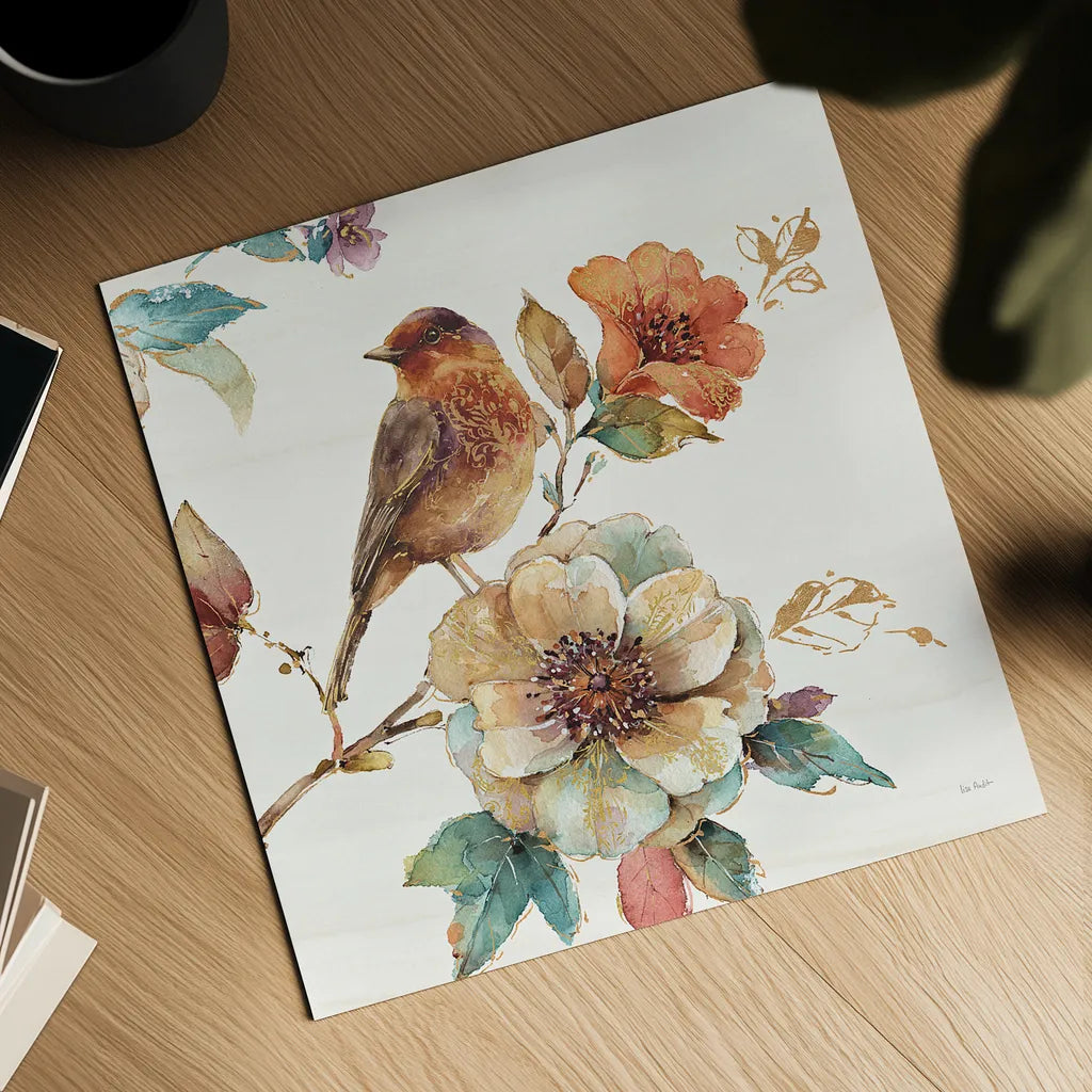 Spiced Nature II Soft White by Lisa Audit. Shown as a detailed flat fine art print, highlighting archival giclee quality. Available as an archival giclee rolled canvas, fine art paper, or poster print. SKU 35090a.