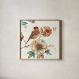 Spiced Nature II Soft White by Lisa Audit. Shown in a natural wood glass frame for a timeless modern aesthetic. Available as an archival giclee rolled canvas, fine art paper, or poster print. SKU 35090a.