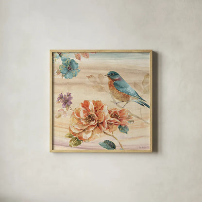 Spiced Nature III by Lisa Audit. Shown in a natural wood glass frame for a timeless modern aesthetic. Available as an archival giclee rolled canvas, fine art paper, or poster print. SKU 24817a.