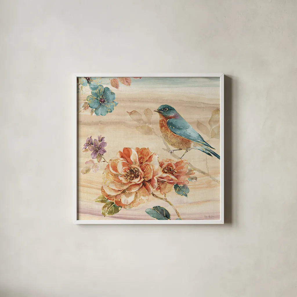 Spiced Nature III by Lisa Audit. Shown in a crisp white glass frame for a clean and minimalist style. Available as an archival giclee rolled canvas, fine art paper, or poster print. SKU 24817a.