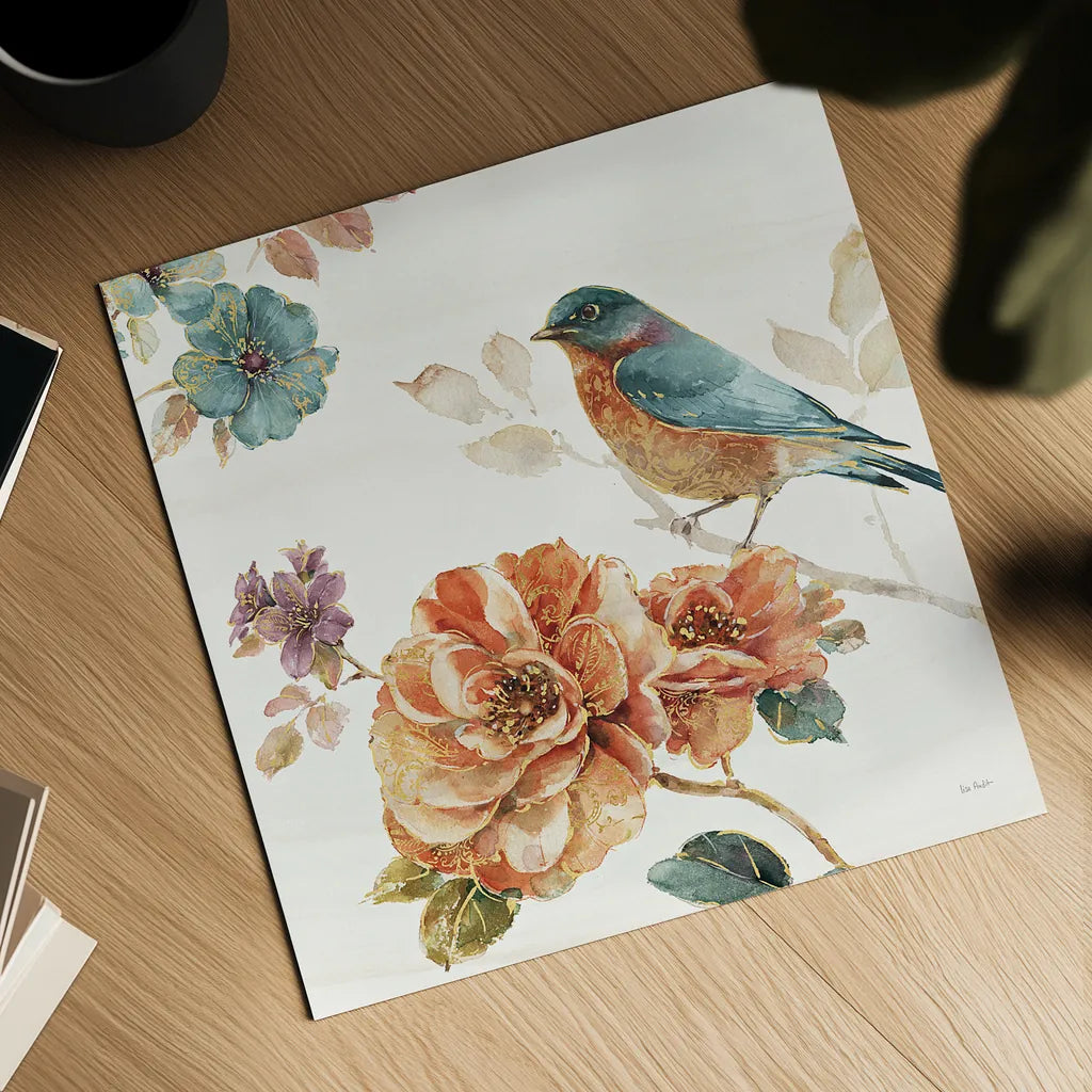 Spiced Nature III Soft White by Lisa Audit. Shown as a detailed flat fine art print, highlighting archival giclee quality. Available as an archival giclee rolled canvas, fine art paper, or poster print. SKU 35091a.