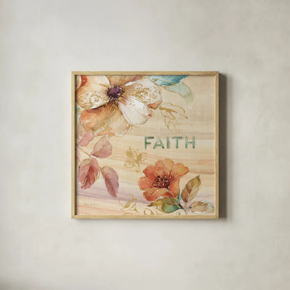 Spiced Nature IV Marble Sq by Lisa Audit. Shown in a natural wood glass frame for a timeless modern aesthetic. Available as an archival giclee rolled canvas, fine art paper, or poster print. SKU 63975a.