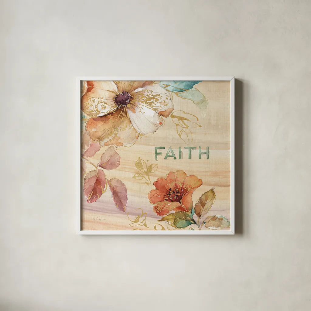 Spiced Nature IV Marble Sq by Lisa Audit. Shown in a crisp white glass frame for a clean and minimalist style. Available as an archival giclee rolled canvas, fine art paper, or poster print. SKU 63975a.