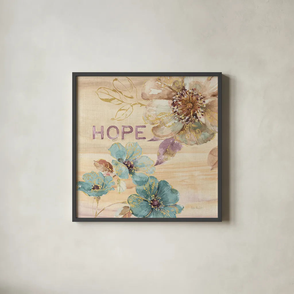 Spiced Nature VI Marble Sq by Lisa Audit. Shown in a sleek black glass frame for a contemporary gallery look. Available as an archival giclee rolled canvas, fine art paper, or poster print. SKU 63976a.