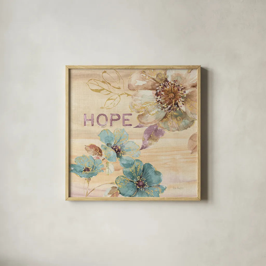 Spiced Nature VI Marble Sq by Lisa Audit. Shown in a natural wood glass frame for a timeless modern aesthetic. Available as an archival giclee rolled canvas, fine art paper, or poster print. SKU 63976a.