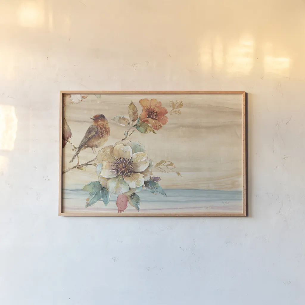 Spiced Nature XV by Lisa Audit. shown as a paper print in a natural frame. Available as a archival giclee rolled canvas, fine art paper, or poster print. SKU 24979i.