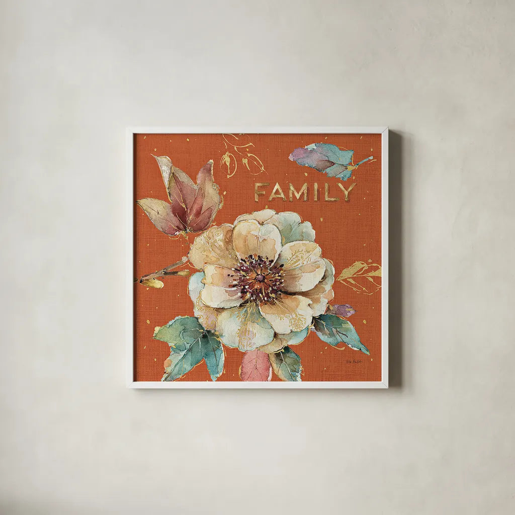 Spiced Nature XVII Spice by Lisa Audit. Shown in a crisp white glass frame for a clean and minimalist style. Available as an archival giclee rolled canvas, fine art paper, or poster print. SKU 27135a.