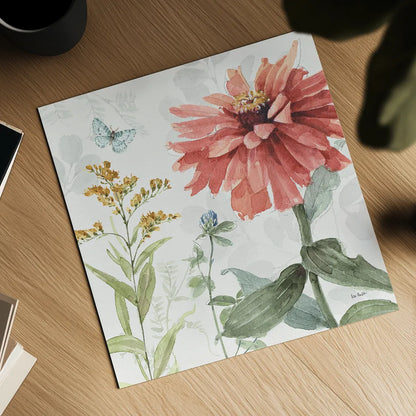 Spring Meadow IV by Lisa Audit. Shown as a detailed flat fine art print, highlighting archival giclee quality. Available as an archival giclee rolled canvas, fine art paper, or poster print. SKU 51763a.