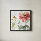 Spring Meadow IV by Lisa Audit. Shown in a sleek black glass frame for a contemporary gallery look. Available as an archival giclee rolled canvas, fine art paper, or poster print. SKU 51763a.