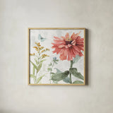 Spring Meadow IV by Lisa Audit. Shown in a natural wood glass frame for a timeless modern aesthetic. Available as an archival giclee rolled canvas, fine art paper, or poster print. SKU 51763a.