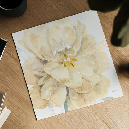 Spring Meadow V Cream by Lisa Audit. Shown as a detailed flat fine art print, highlighting archival giclee quality. Available as an archival giclee rolled canvas, fine art paper, or poster print. SKU 68838a.