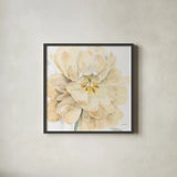 Spring Meadow V Cream by Lisa Audit. Shown in a sleek black glass frame for a contemporary gallery look. Available as an archival giclee rolled canvas, fine art paper, or poster print. SKU 68838a.