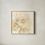 Spring Meadow V Cream by Lisa Audit. Shown in a natural wood glass frame for a timeless modern aesthetic. Available as an archival giclee rolled canvas, fine art paper, or poster print. SKU 68838a.