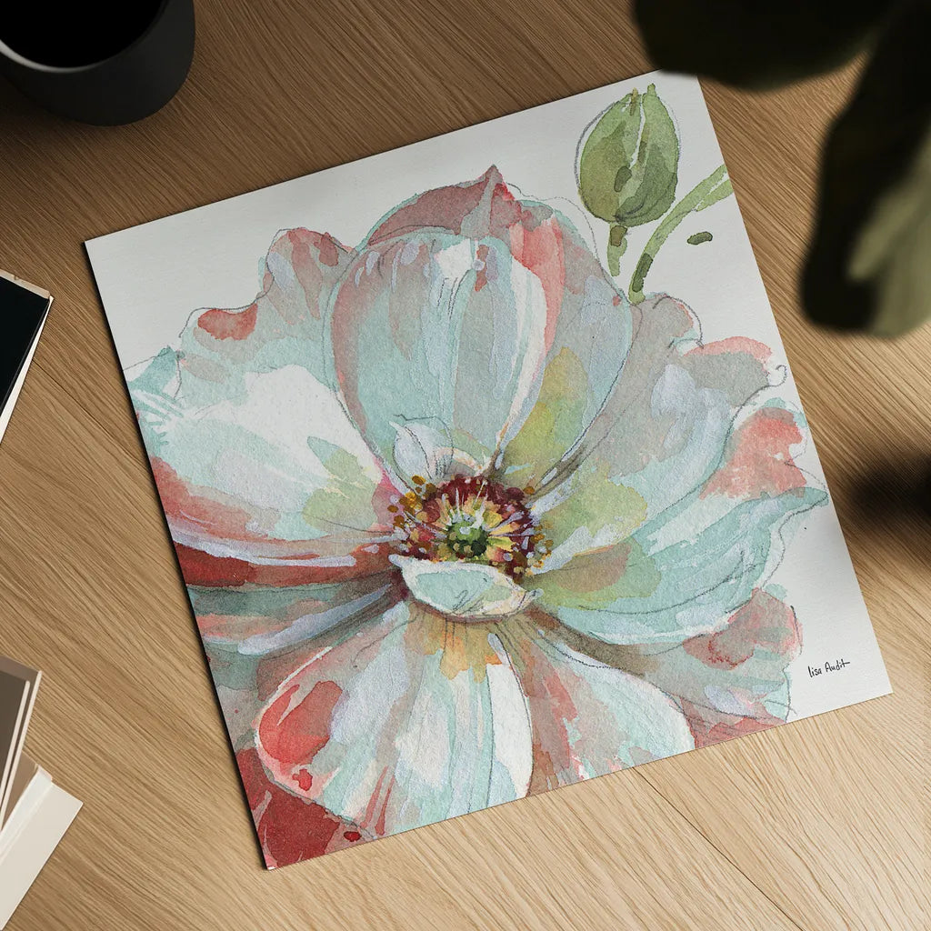 Spring Meadow VI by Lisa Audit. Shown as a detailed flat fine art print, highlighting archival giclee quality. Available as an archival giclee rolled canvas, fine art paper, or poster print. SKU 51765a.