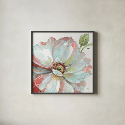 Spring Meadow VI by Lisa Audit. Shown in a sleek black glass frame for a contemporary gallery look. Available as an archival giclee rolled canvas, fine art paper, or poster print. SKU 51765a.