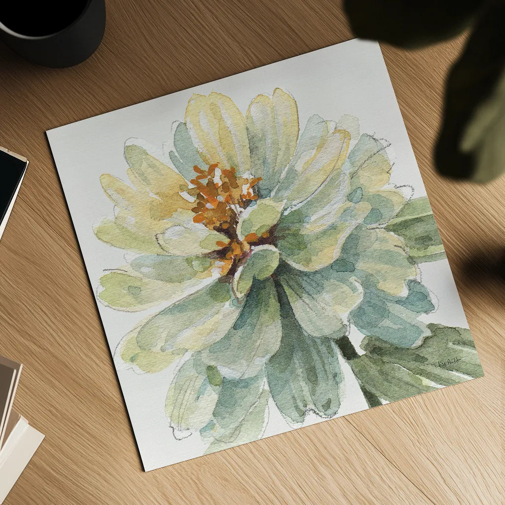 Spring Meadow VIII by Lisa Audit. Shown as a detailed flat fine art print, highlighting archival giclee quality. Available as an archival giclee rolled canvas, fine art paper, or poster print. SKU 51767a.