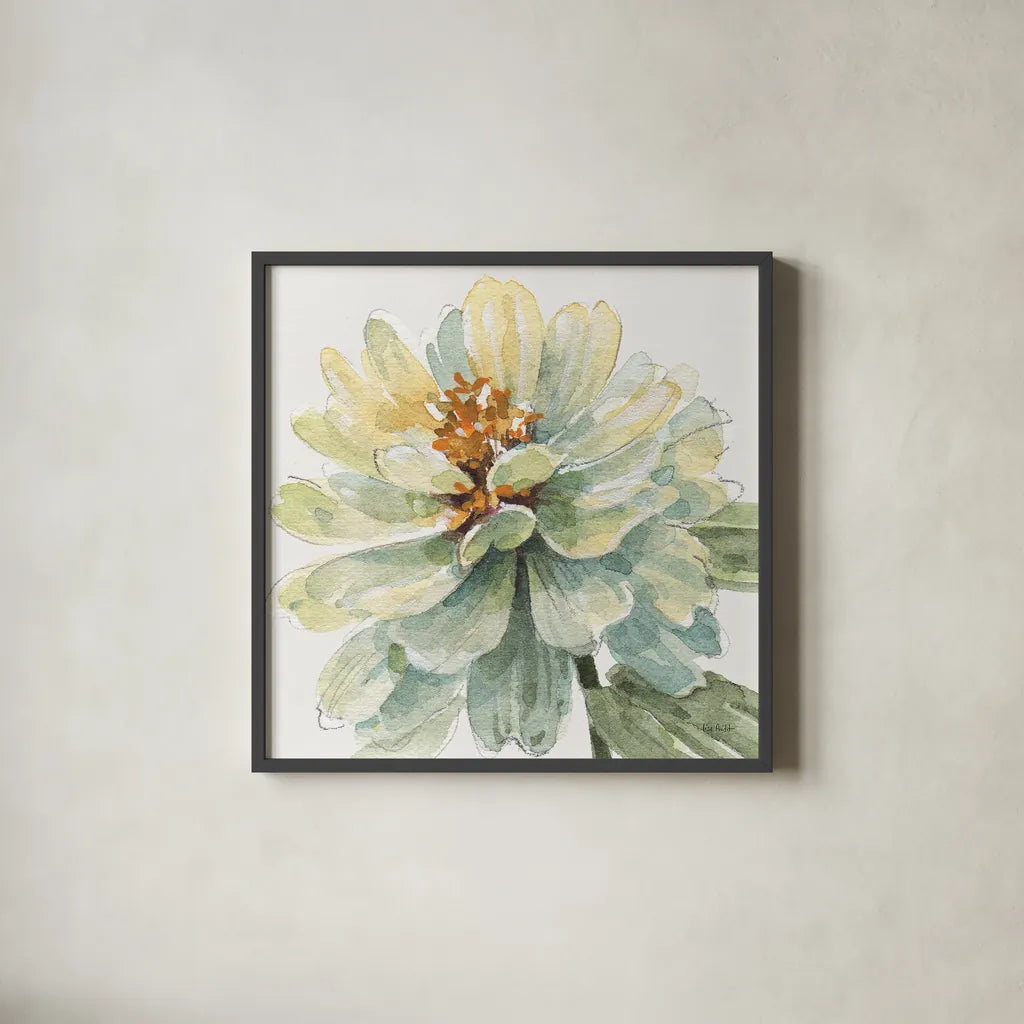 Spring Meadow VIII by Lisa Audit. Shown in a sleek black glass frame for a contemporary gallery look. Available as an archival giclee rolled canvas, fine art paper, or poster print. SKU 51767a.