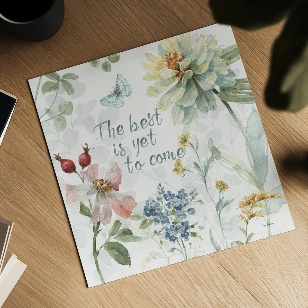 Spring Meadow X by Lisa Audit. Shown as a detailed flat fine art print, highlighting archival giclee quality. Available as an archival giclee rolled canvas, fine art paper, or poster print. SKU 51769a.