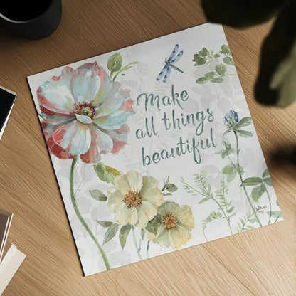 Spring Meadow XI by Lisa Audit. Shown as a detailed flat fine art print, highlighting archival giclee quality. Available as an archival giclee rolled canvas, fine art paper, or poster print. SKU 51770a.