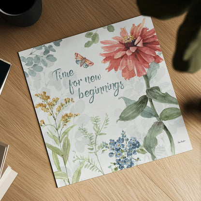 Spring Meadow XII by Lisa Audit. Shown as a detailed flat fine art print, highlighting archival giclee quality. Available as an archival giclee rolled canvas, fine art paper, or poster print. SKU 51771a.