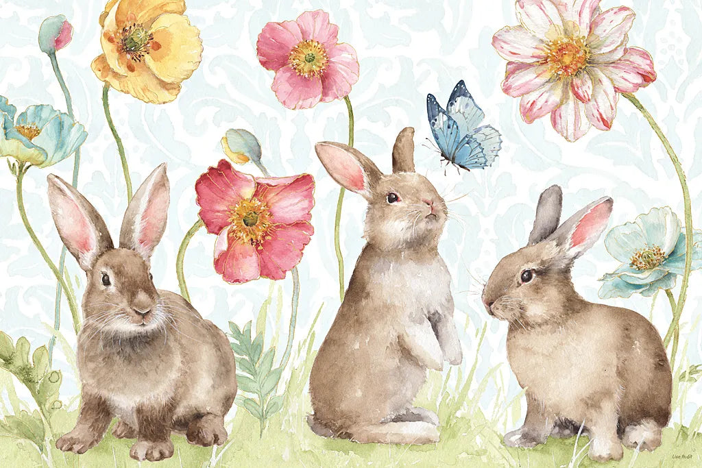 Spring Softies Bunnies I by Lisa Audit. SKU 25952i. Archival Giclee Fine art print for wall decor.