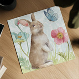 Spring Softies Bunnies II by Lisa Audit. Shown as a detailed flat fine art print, highlighting archival giclee quality. Available as an archival giclee rolled canvas, fine art paper, or poster print. SKU 25953a.