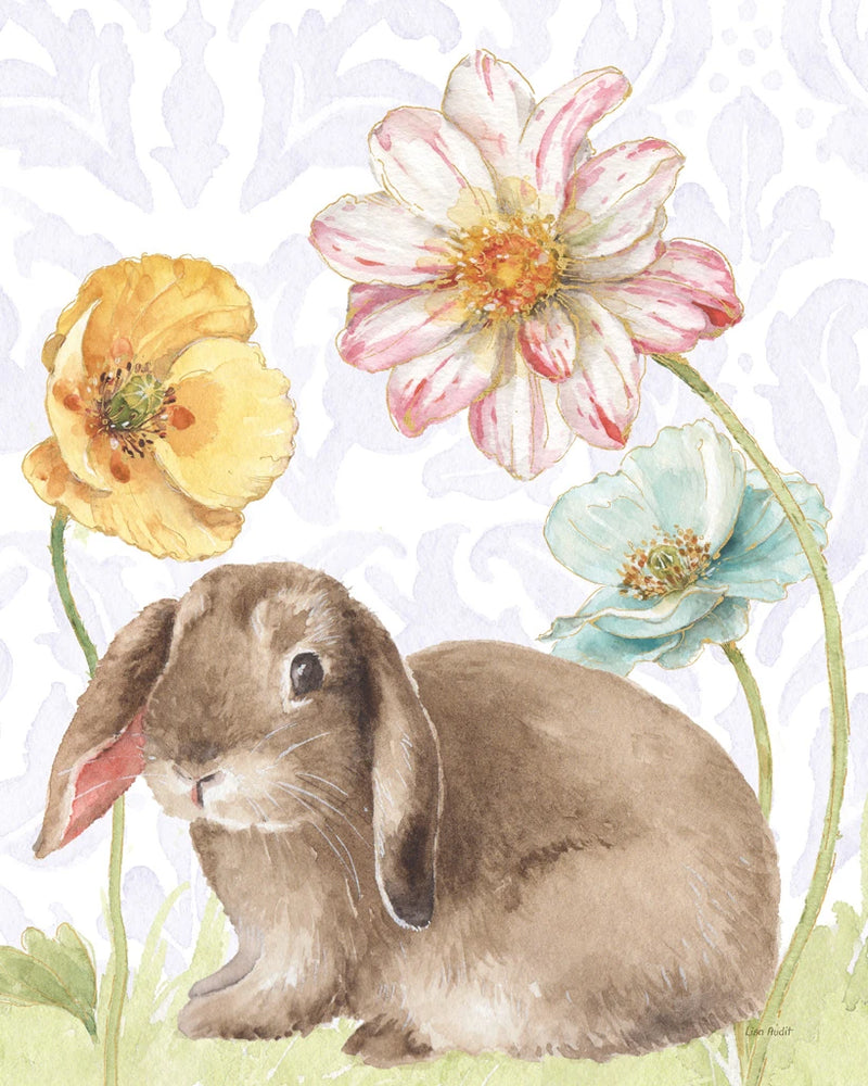 Spring Softies Bunnies III Purple by Lisa Audit