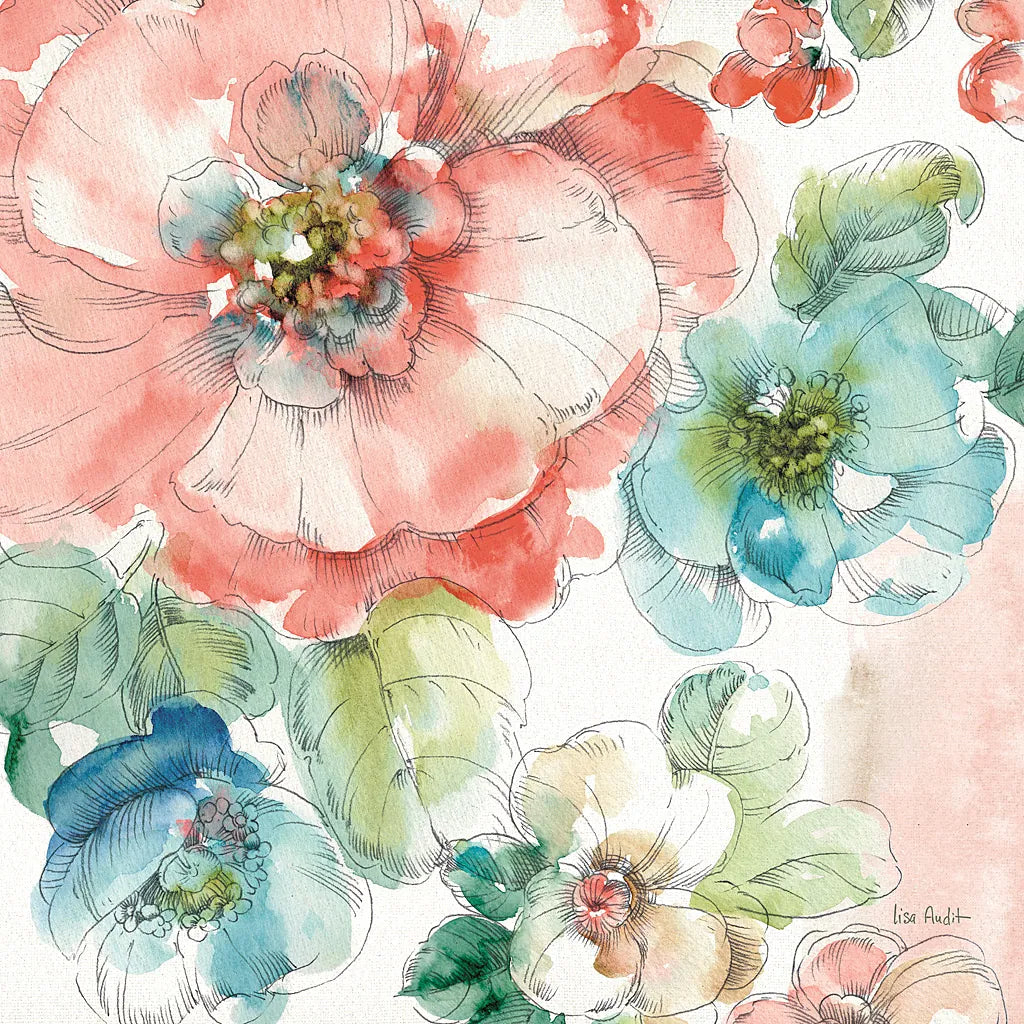 Summer Bloom II by Lisa Audit. SKU 16816a. Archival Giclee Fine art print for wall decor.