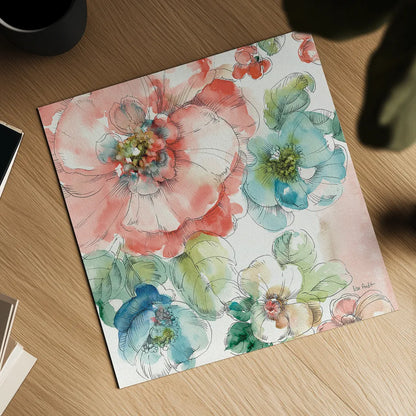 Summer Bloom II by Lisa Audit. Shown as a detailed flat fine art print, highlighting archival giclee quality. Available as an archival giclee rolled canvas, fine art paper, or poster print. SKU 16816a.