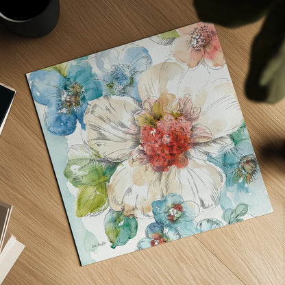 Summer Bloom III by Lisa Audit. Shown as a detailed flat fine art print, highlighting archival giclee quality. Available as an archival giclee rolled canvas, fine art paper, or poster print. SKU 16817a.