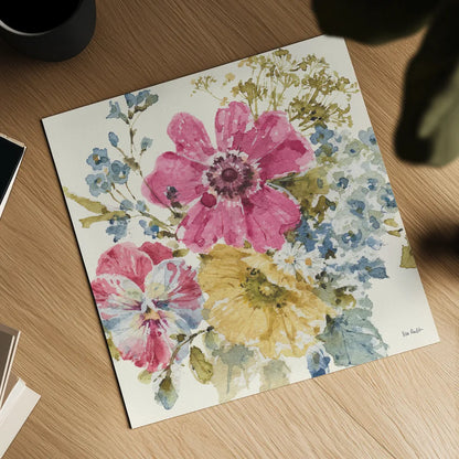 Summer Garden II by Lisa Audit. Shown as a detailed flat fine art print, highlighting archival giclee quality. Available as an archival giclee rolled canvas, fine art paper, or poster print. SKU 53387a.