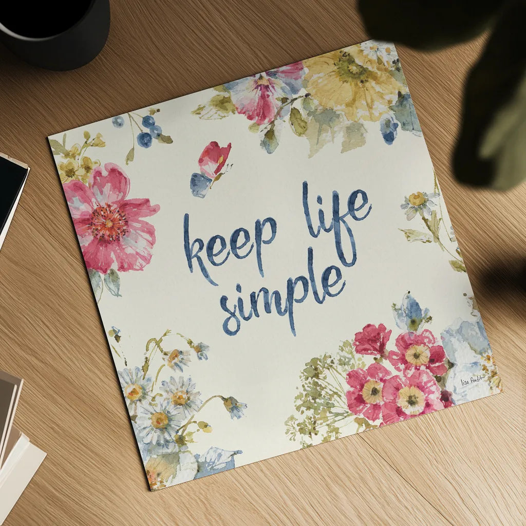 Summer Garden IX by Lisa Audit. Shown as a detailed flat fine art print, highlighting archival giclee quality. Available as an archival giclee rolled canvas, fine art paper, or poster print. SKU 53394a.