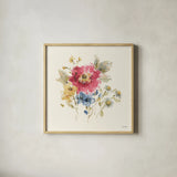 Summer Garden V by Lisa Audit. Shown in a natural wood glass frame for a timeless modern aesthetic. Available as an archival giclee rolled canvas, fine art paper, or poster print. SKU 53390a.