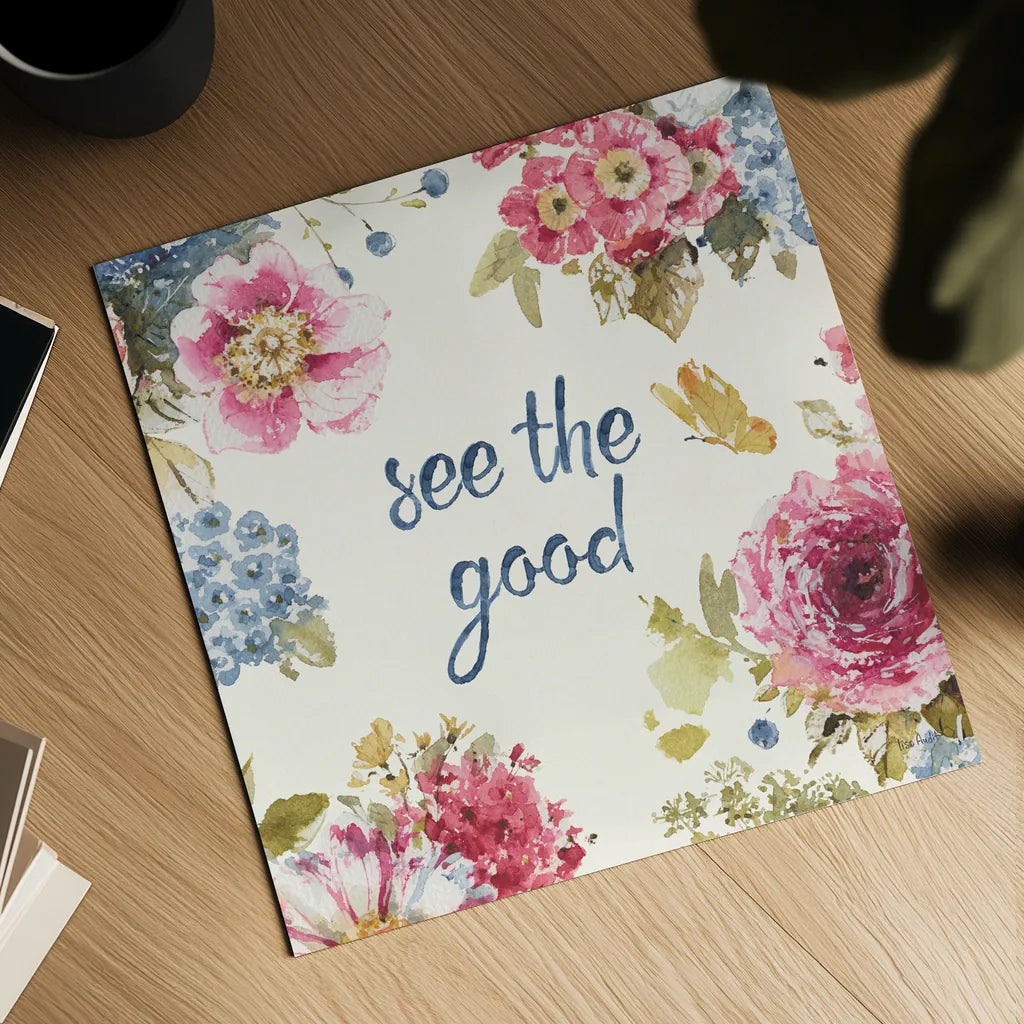 Summer Garden X by Lisa Audit. Shown as a detailed flat fine art print, highlighting archival giclee quality. Available as an archival giclee rolled canvas, fine art paper, or poster print. SKU 53395a.