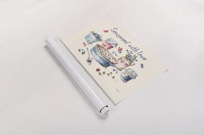 Summer Garden XII by Lisa Audit. shown as a rolled paper print. Available as archival giclee rolled canvas, fine art paper, or poster print. SKU 54231i.