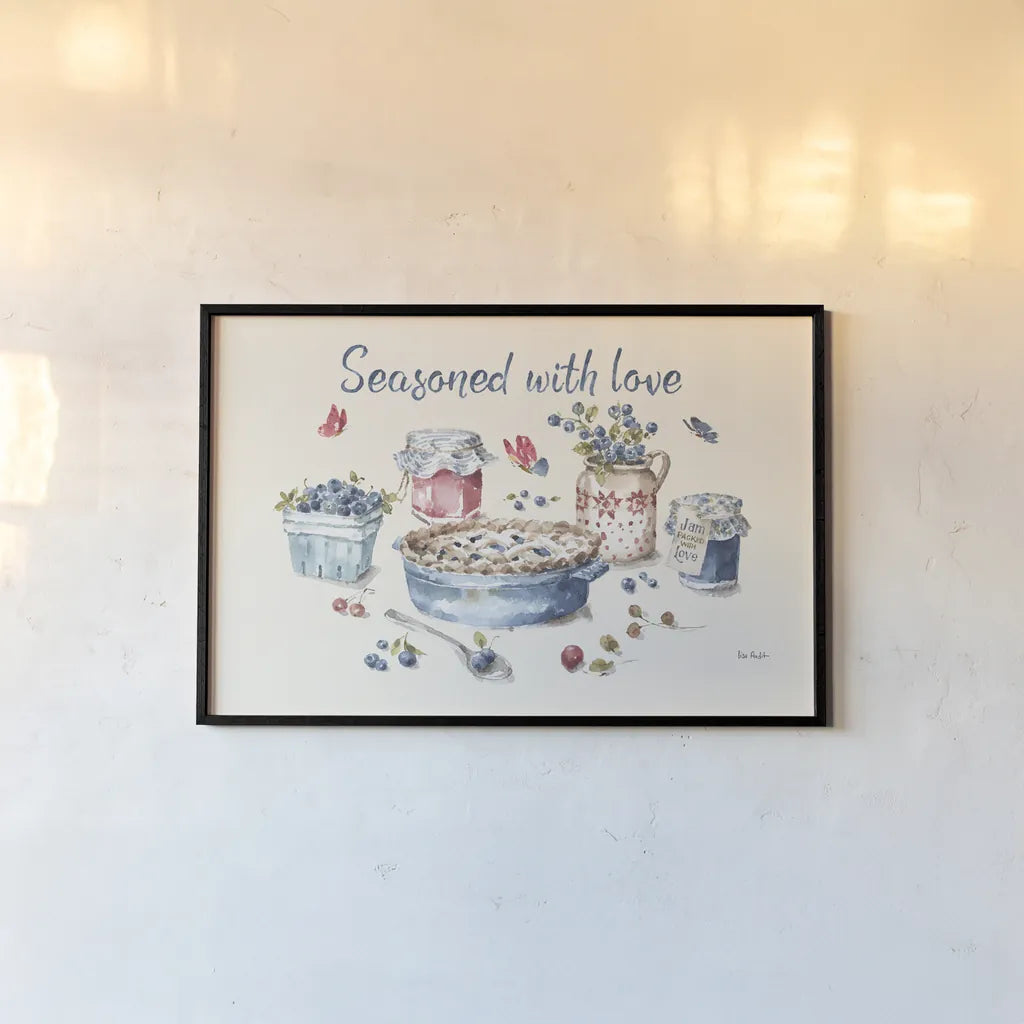 Summer Garden XII by Lisa Audit. shown as a paper print in a black flame. Available as a archival giclee rolled canvas, fine art paper, or poster print. SKU 54231i.