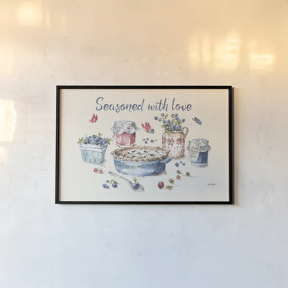 Summer Garden XII by Lisa Audit. shown as a paper print in a black flame. Available as a archival giclee rolled canvas, fine art paper, or poster print. SKU 54231i.