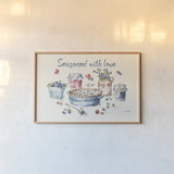 Summer Garden XII by Lisa Audit. shown as a paper print in a natural frame. Available as a archival giclee rolled canvas, fine art paper, or poster print. SKU 54231i.