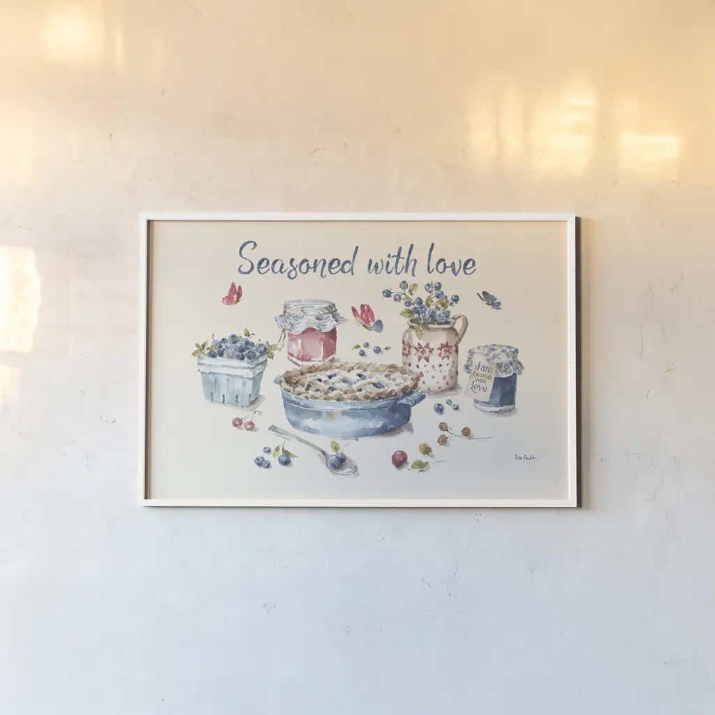 Summer Garden XII by Lisa Audit. shown as a paper print in a white frame. Available as a archival giclee rolled canvas, fine art paper, or poster print. SKU 54231i.