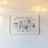 Summer Garden XII by Lisa Audit. shown as a paper print in a white frame. Available as a archival giclee rolled canvas, fine art paper, or poster print. SKU 54231i.