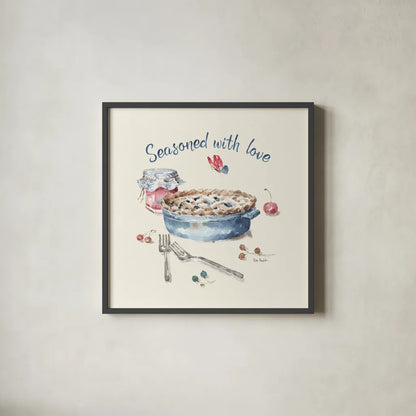 Summer Garden XIII by Lisa Audit. Shown in a sleek black glass frame for a contemporary gallery look. Available as an archival giclee rolled canvas, fine art paper, or poster print. SKU 54232a.