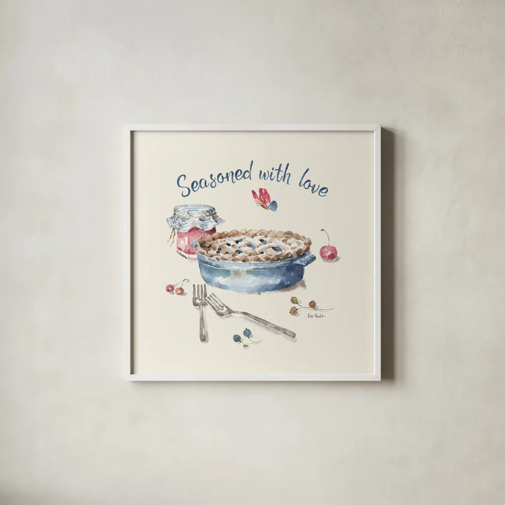 Summer Garden XIII by Lisa Audit. Shown in a crisp white glass frame for a clean and minimalist style. Available as an archival giclee rolled canvas, fine art paper, or poster print. SKU 54232a.